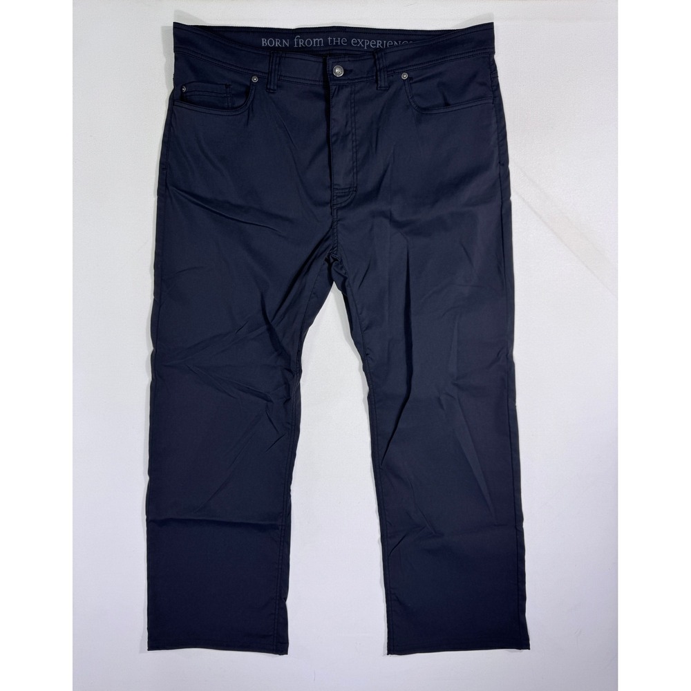 Prana Mens Slim Fit Brion Pant II Black Nylon Blend 40x32 (40x30) Gorpcore Cabin